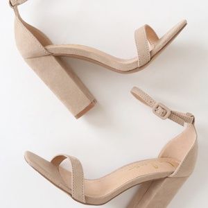 NUDE SUEDE HEELS BRAND NEW
